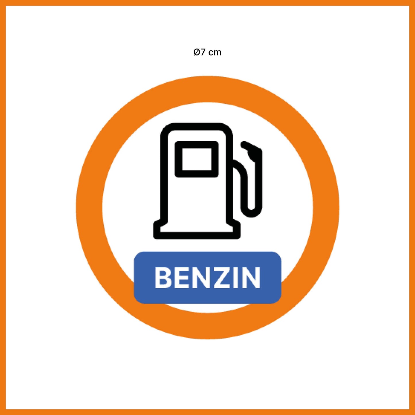 Benzin-klistermærke (5 stk.)